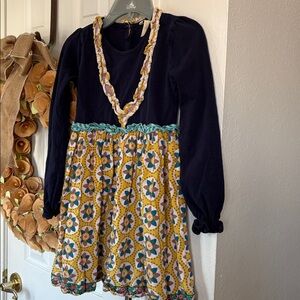 Matilda Jane Navy and Yellow Floral Kids Dress